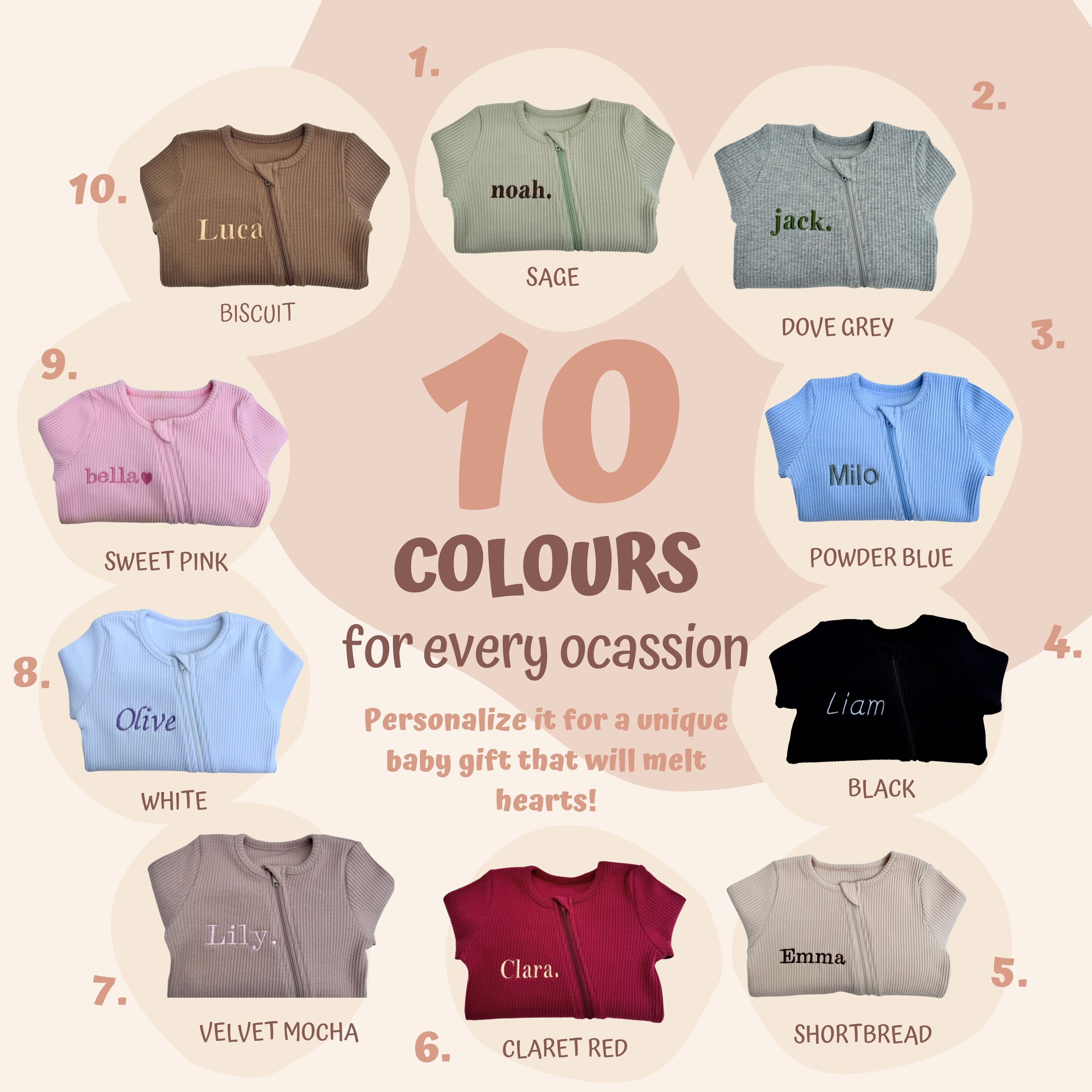 Goose Theme Personalised Zip Romper