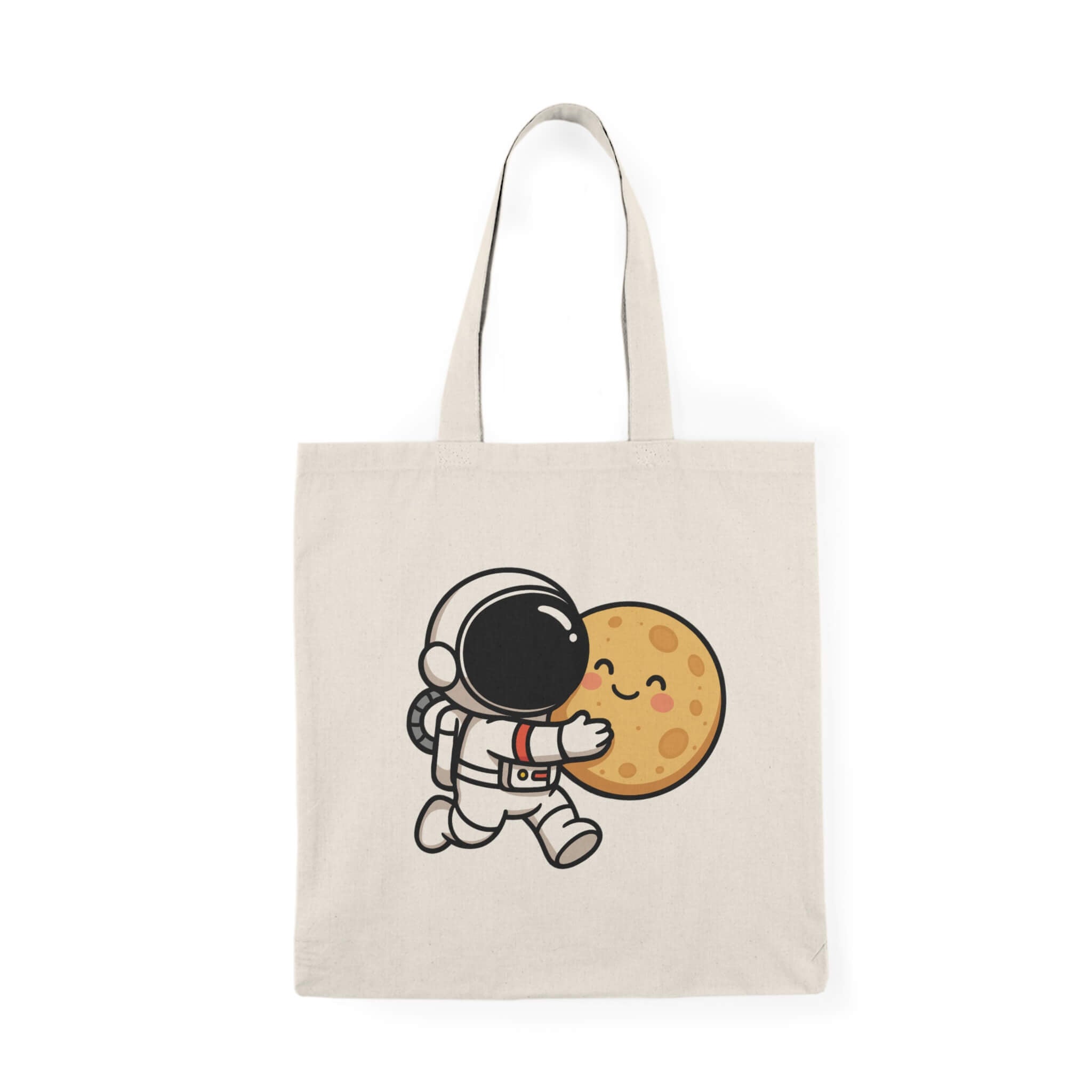 Astronaut Hugging Moon Tote Bag – Cute Eco Shopper Gift