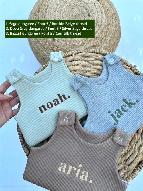 Dove Grey Dungarees